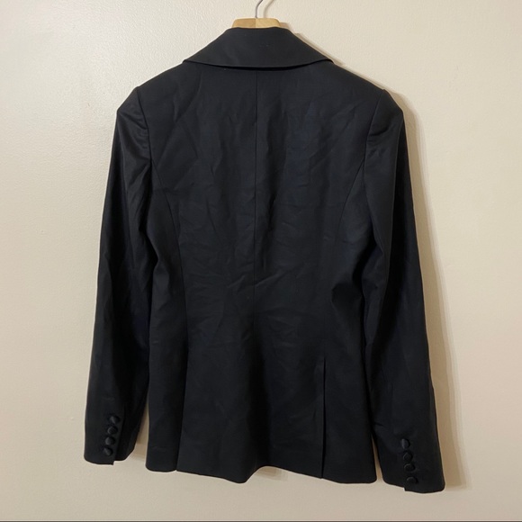 ADAM LIPPES Black Single Button Wool Jacket - Picture 3 of 7